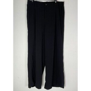 Torrid Black Wide Leg Black Pants Size 14 Capsule Office Wear Comfortable Boho